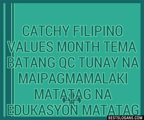 FILIPINO VALUES MONTH Tema: Batang QC Tunay na .